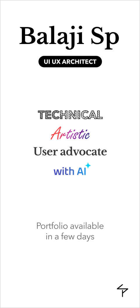 Balaii Sp Technical Artistic User advocate with AI, portfolio coming soon